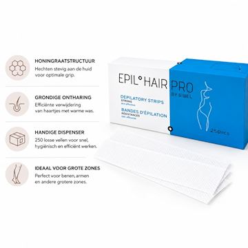 SIBEL EPILEERSTRIPS IN DISPENSER 20 x 7.5cm P001294