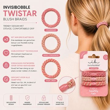 INVISIBOBBLE TWISTAR BLUSH BRAIDS