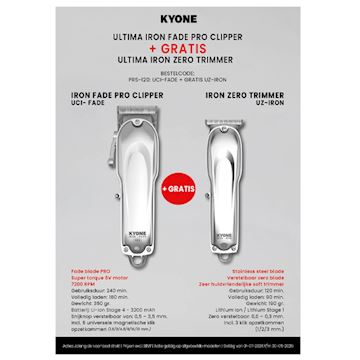 KYONE SET TONDEUSE IRON FADE PRO & IRON ZERO TRIMMER (KW3)
