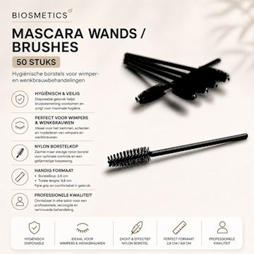BIOSMETICS MASCARA WANDS/BRUSHES 50st
