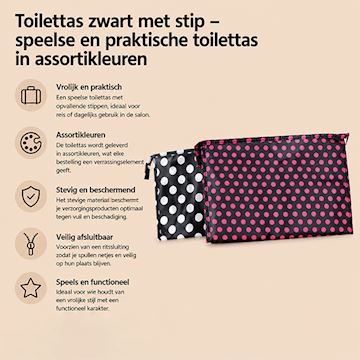 TOILETTAS ZWART MET STIP