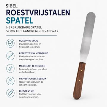 SIBEL ROESTVRIJSTALEN SPATEL P002699