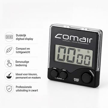 COMAIR 7001076 DIGITALE TIMER/WEKKER ZWART