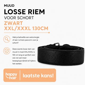 MUUD LOSSE RIEM VOOR SCHORT ZWART XXL/XXXL 130cm*