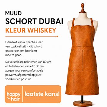 MUUD SCHORT DUBAI KLEUR WHISKEY*