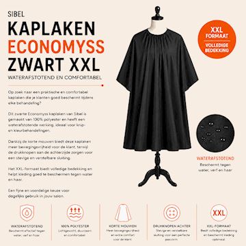 SIBEL KAPKLEED ECONOMYSS ZWART XXL (115) P000811
