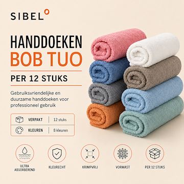 SIBEL HANDDOEKEN BOB TUO 50x85cm PER 12 STUKS