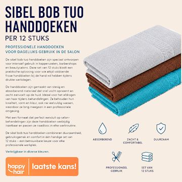 SIBEL HANDDOEKEN BOB TUO 50x85cm PER 12st*