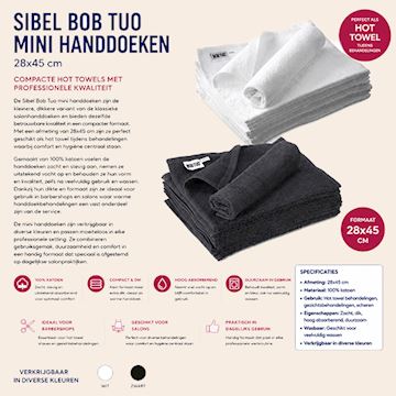 SIBEL HANDDOEKEN MINI BOB TUO 28x45cm 12st