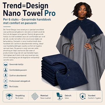 TREND=DESIGN 99156 NANO TOWEL HANDDOEK MET DRUKKERS 6st