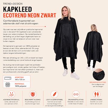 TREND=DESIGN 93706 KAPKLEED ECOTREND NEON ZWART (124)