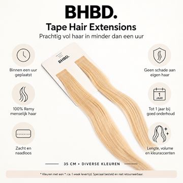 BHBD TAPE EXTENSIONS INVISIBLE 35cm (12st)