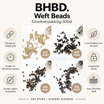 BHBD WEFT BEADS - GROOTVERPAKKING 500st