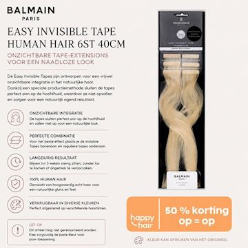 BALMAIN EASY INVISIBLE TAPE HUMAN HAIR  6st 40cm*