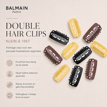 BALMAIN DOUBLE HAIR CLIPS KLEIN á 10st