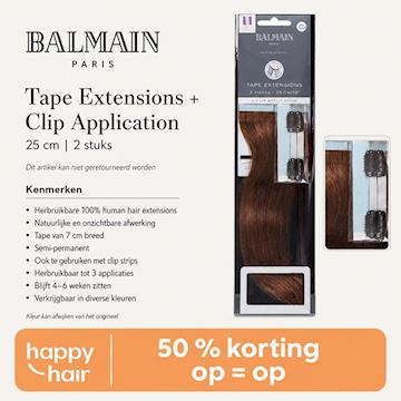 BALMAIN TAPE EXTENSIONS+CLIP APPLICATION 25cm 2st*