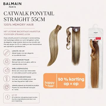 BALMAIN CATWALK PONYTAIL STRAIGHT 55cm 100% MEMORY HAIR*