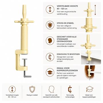 HEADS-UP* OEFENHOOFDSTATIEF MET VERLENGSTUK MODEL 21 10cm