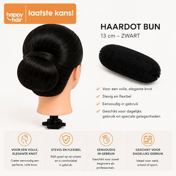 SIBEL HAARDOT NYLON 13cm ZWART 092223202*