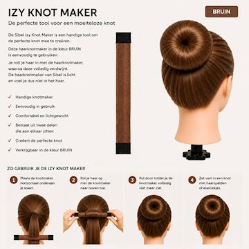 SIBEL HAARKNOTMAKER IZY BRUIN P003612