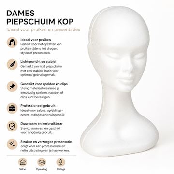 SIBEL OEFENHOOFD PIEPSCHUIM DAMES WIT P001595