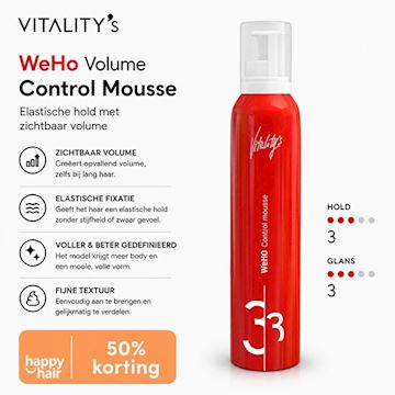 VITALITY'S WEHO VOLUME CONTROL MOUSSE 250ml*