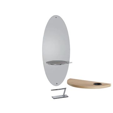 SALON AMBIENCE MI/590-03 SPIEGEL MERCURY WOODEN
