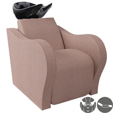 SALON AMBIENCE WU/910/N LUXURY LONGUE WASHUNIT 1-PLACE ZWART