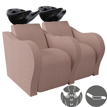 SALON AMBIENCE WU/920/N LUXURY LONGUE WASHUNIT 2-PLACE ZWART
