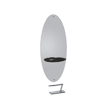 SALON AMBIENCE MI/595-03-02 SPIEGEL MERCURY OVAL BLACK ASH